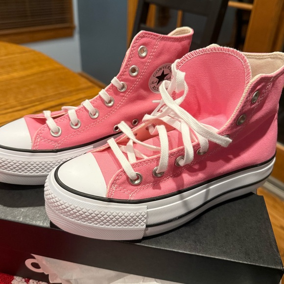 Converse High top platform womens 5.5 pink - Picture 3 of 4